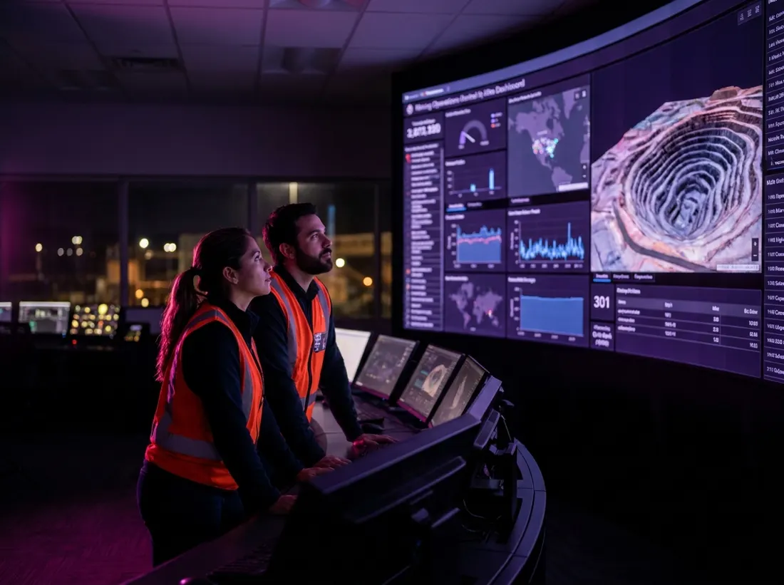 Centro de control de operaciones mineras
